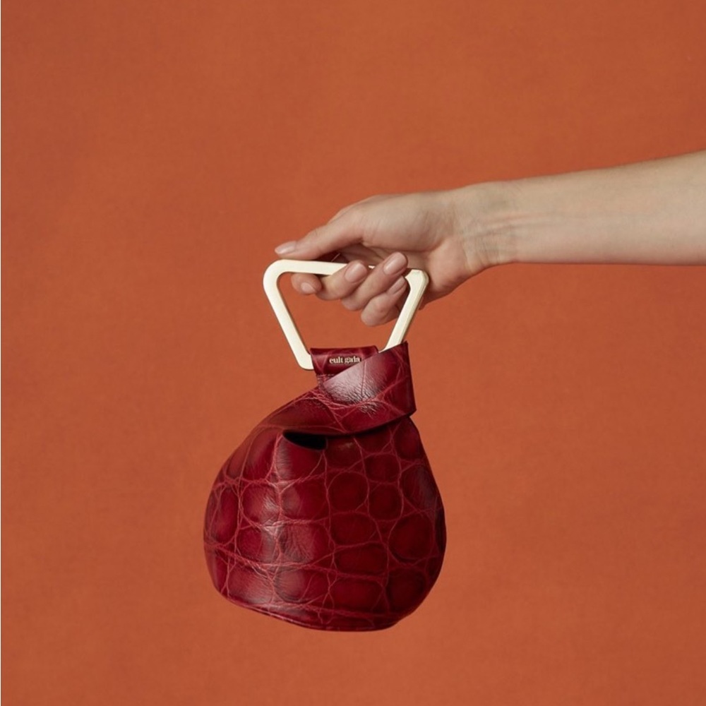 ISO CULT GAIA ASTRAEA Red Croc-Embossed Women's Bag